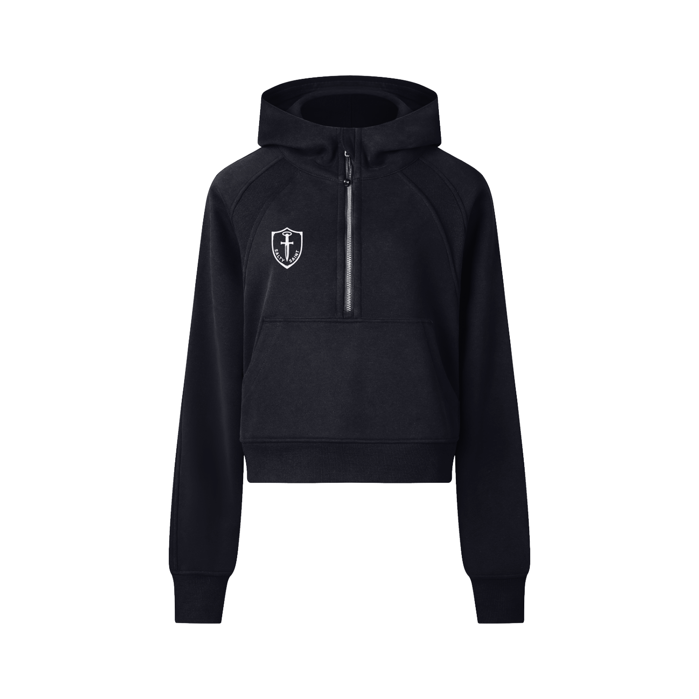 Cropped Half-Zip Hoodie